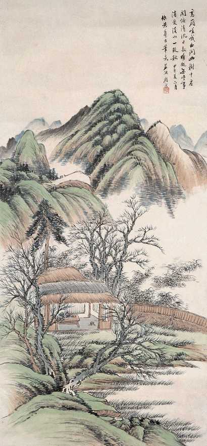 顾沄 甲午（1894年）作 山静日长 立轴